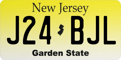 NJ license plate J24BJL