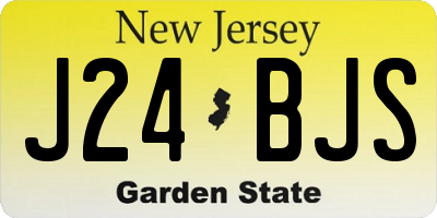 NJ license plate J24BJS