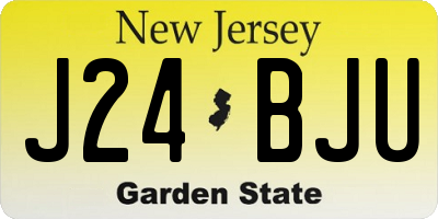 NJ license plate J24BJU