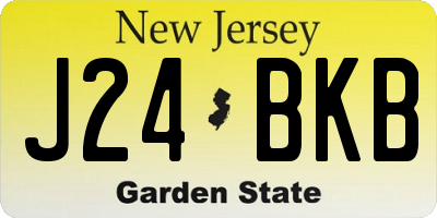 NJ license plate J24BKB