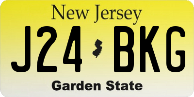NJ license plate J24BKG