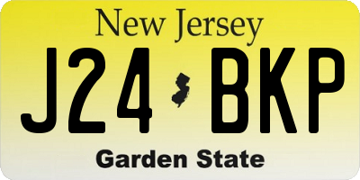 NJ license plate J24BKP