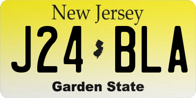 NJ license plate J24BLA