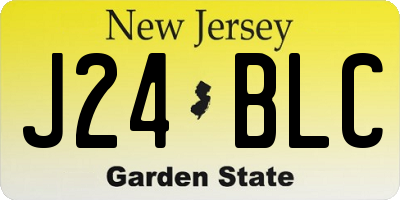 NJ license plate J24BLC