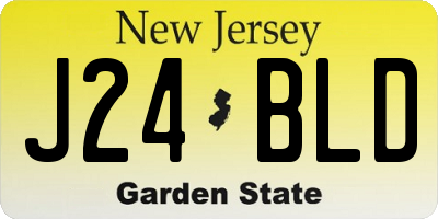 NJ license plate J24BLD
