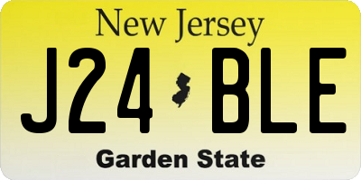 NJ license plate J24BLE