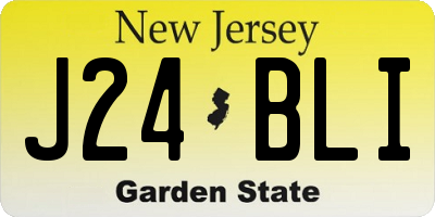 NJ license plate J24BLI