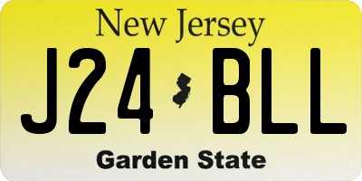 NJ license plate J24BLL