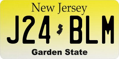 NJ license plate J24BLM