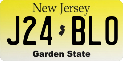 NJ license plate J24BLO