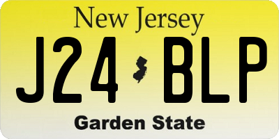 NJ license plate J24BLP