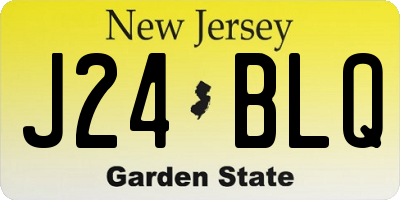 NJ license plate J24BLQ