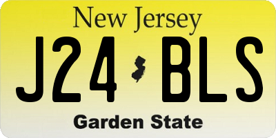 NJ license plate J24BLS