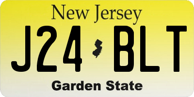 NJ license plate J24BLT