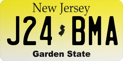 NJ license plate J24BMA