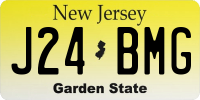 NJ license plate J24BMG