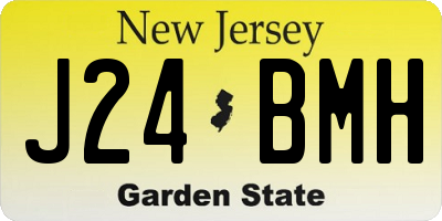NJ license plate J24BMH