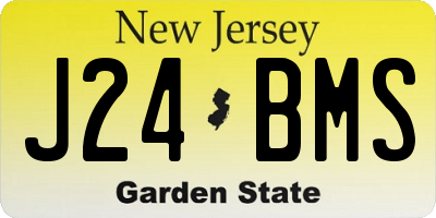 NJ license plate J24BMS