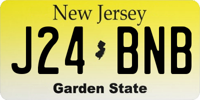NJ license plate J24BNB