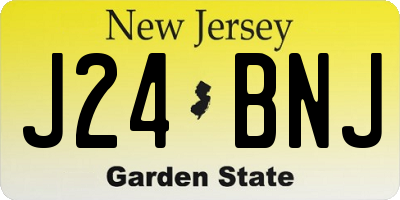 NJ license plate J24BNJ