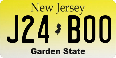 NJ license plate J24BOO