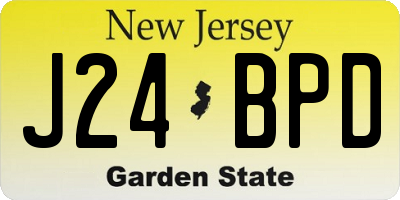 NJ license plate J24BPD