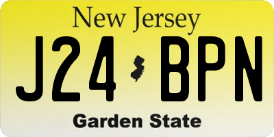 NJ license plate J24BPN
