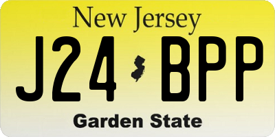 NJ license plate J24BPP