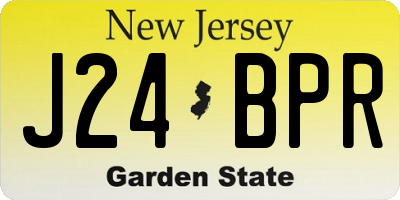 NJ license plate J24BPR
