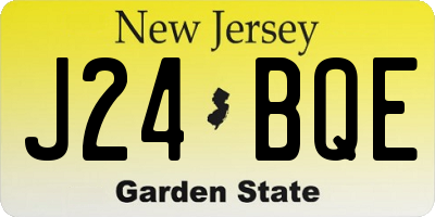 NJ license plate J24BQE