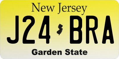 NJ license plate J24BRA