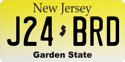 NJ license plate J24BRD