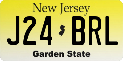 NJ license plate J24BRL