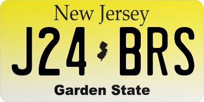 NJ license plate J24BRS