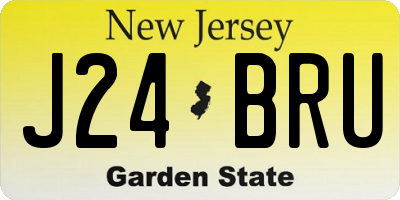 NJ license plate J24BRU