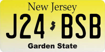 NJ license plate J24BSB