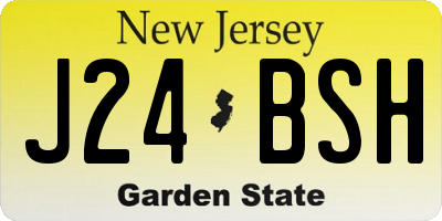 NJ license plate J24BSH