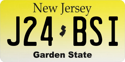 NJ license plate J24BSI