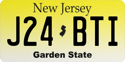 NJ license plate J24BTI