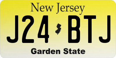 NJ license plate J24BTJ