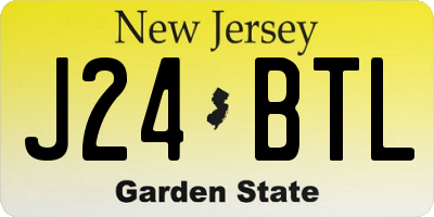 NJ license plate J24BTL