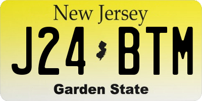 NJ license plate J24BTM