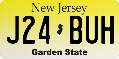 NJ license plate J24BUH
