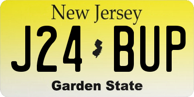 NJ license plate J24BUP