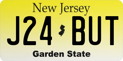 NJ license plate J24BUT