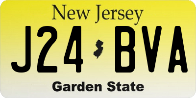 NJ license plate J24BVA