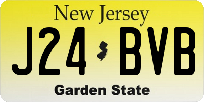 NJ license plate J24BVB