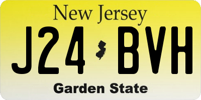 NJ license plate J24BVH