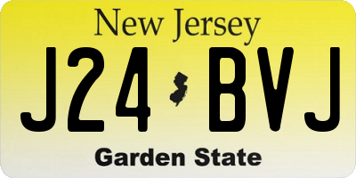 NJ license plate J24BVJ