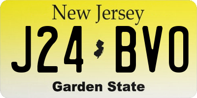 NJ license plate J24BVO